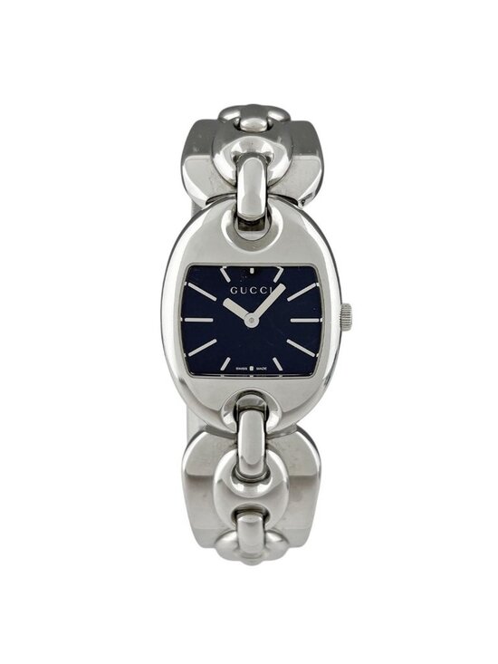 Gucci Marina Chain Watch 121.5 SS Quartz Black main image 3